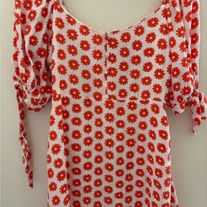 Floral Red Women's Top